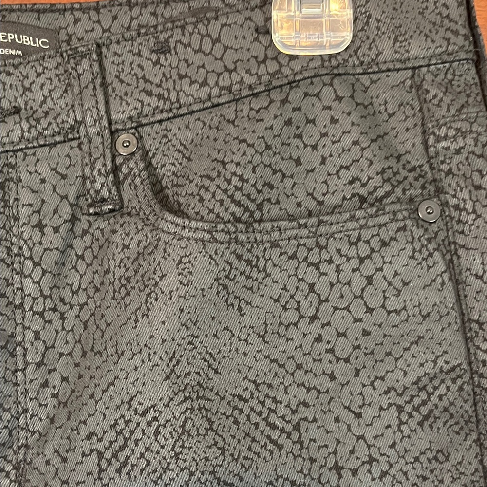 Banana Republic Black Textured Denim